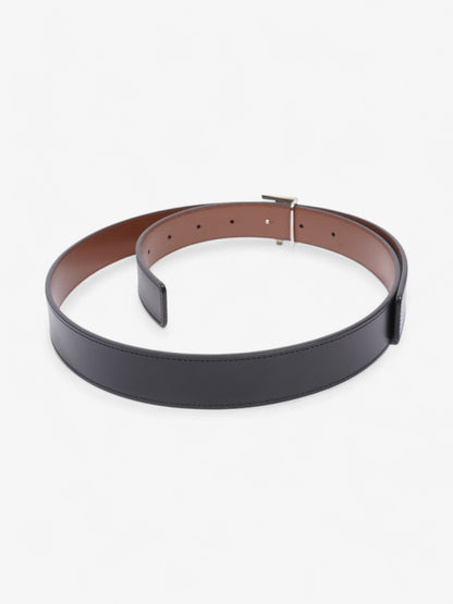 Burberry TB Reversible Belt Black / Silver / Brown Leather Small - 107cm