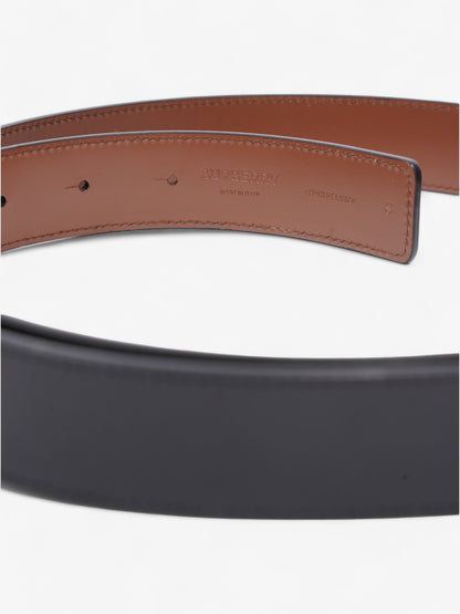 Burberry TB Reversible Belt Black / Silver / Brown Leather Small - 107cm