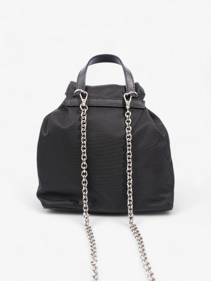 Prada Vela Backpack Black Nylon Mini