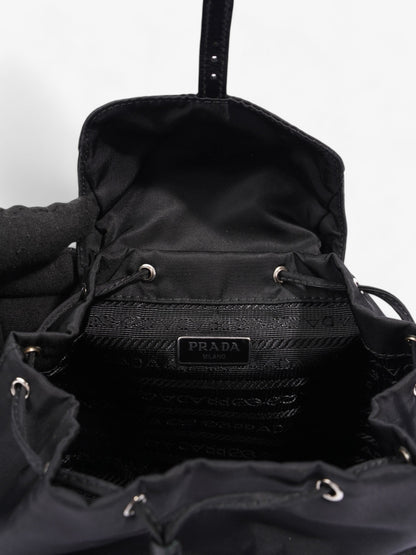 Prada Vela Backpack Black Nylon Mini