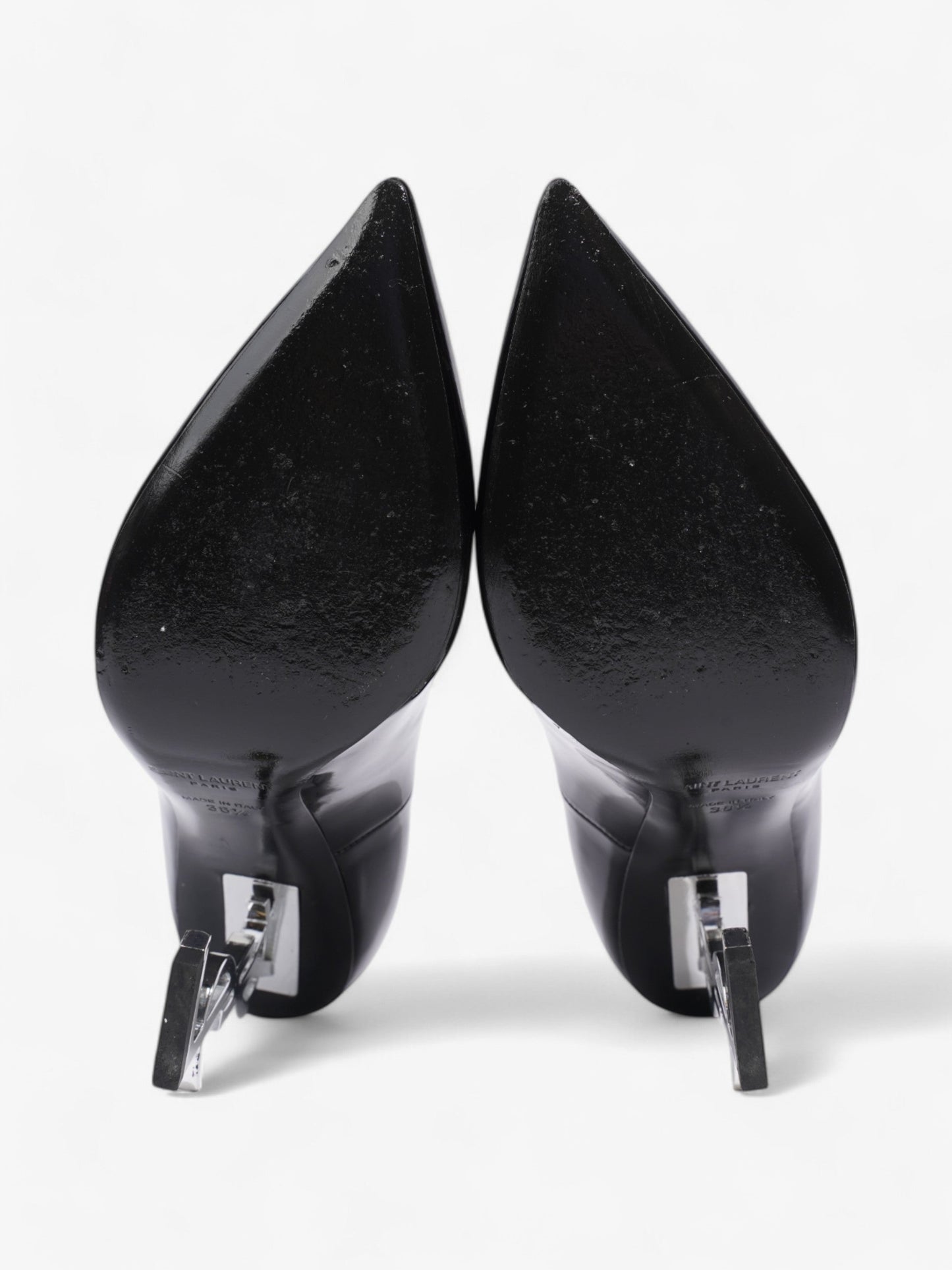 Saint Laurent Opyum Heels 110 Black Patent Leather EU 38.5 UK 5.5