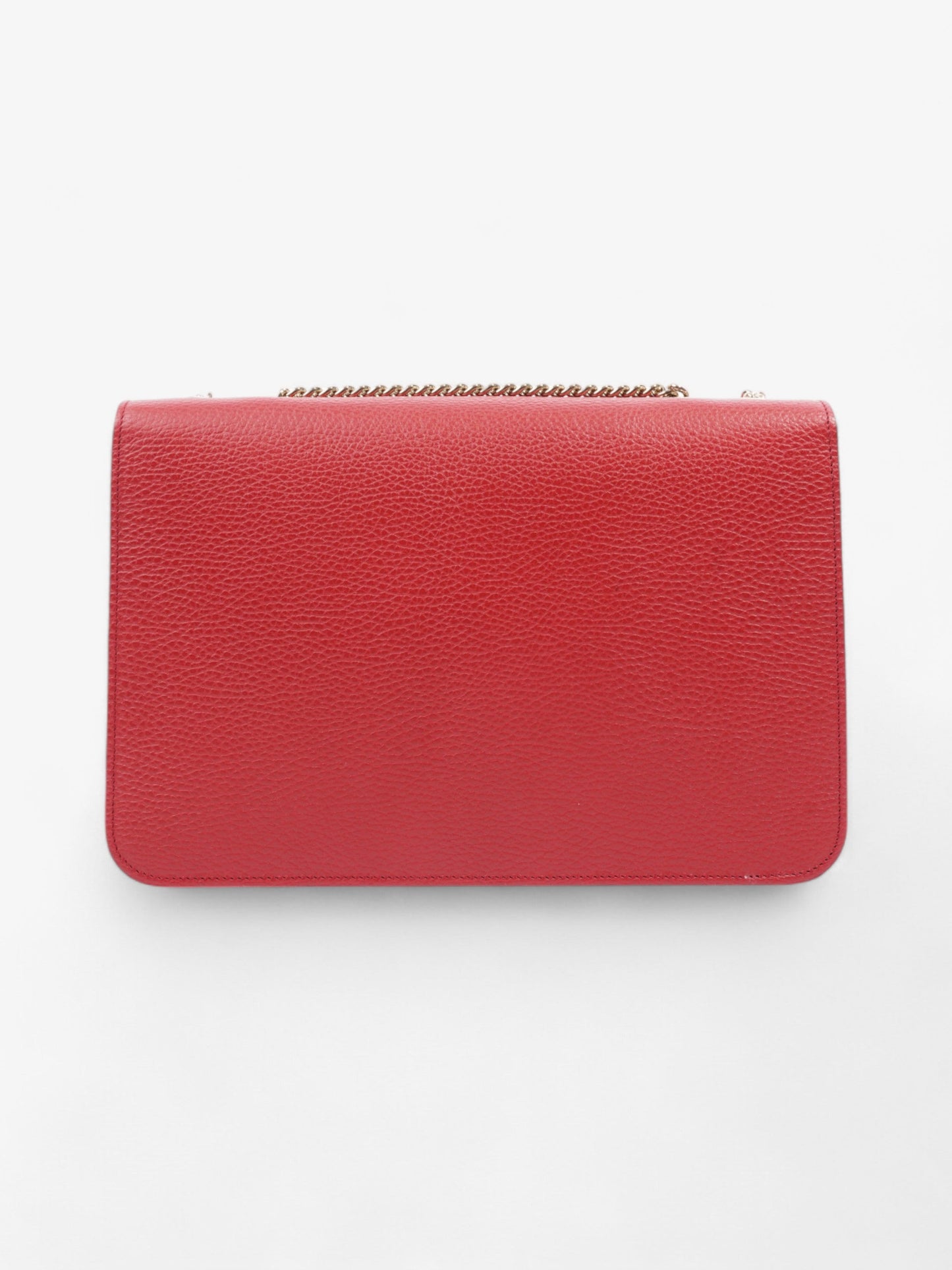 Gucci Dollar Interlocking G Red Calfskin Leather Medium