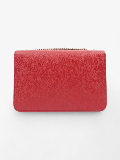 Gucci Dollar Interlocking G Red Calfskin Leather Medium