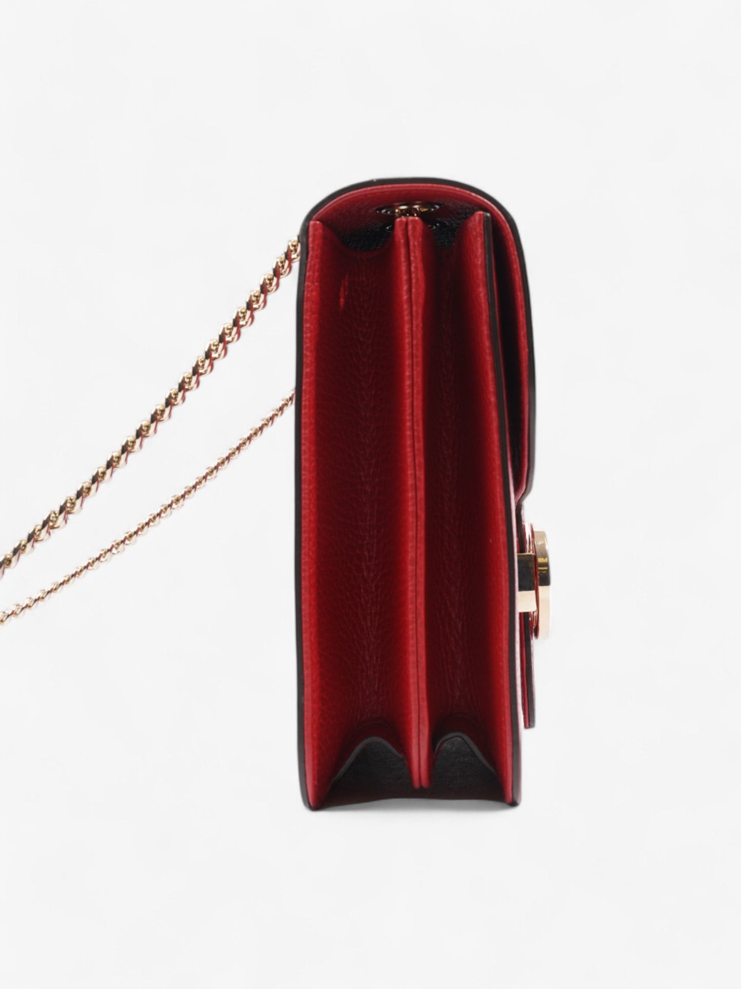 Gucci Dollar Interlocking G Red Calfskin Leather Medium