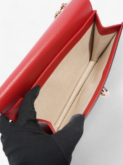 Gucci Dollar Interlocking G Red Calfskin Leather Medium