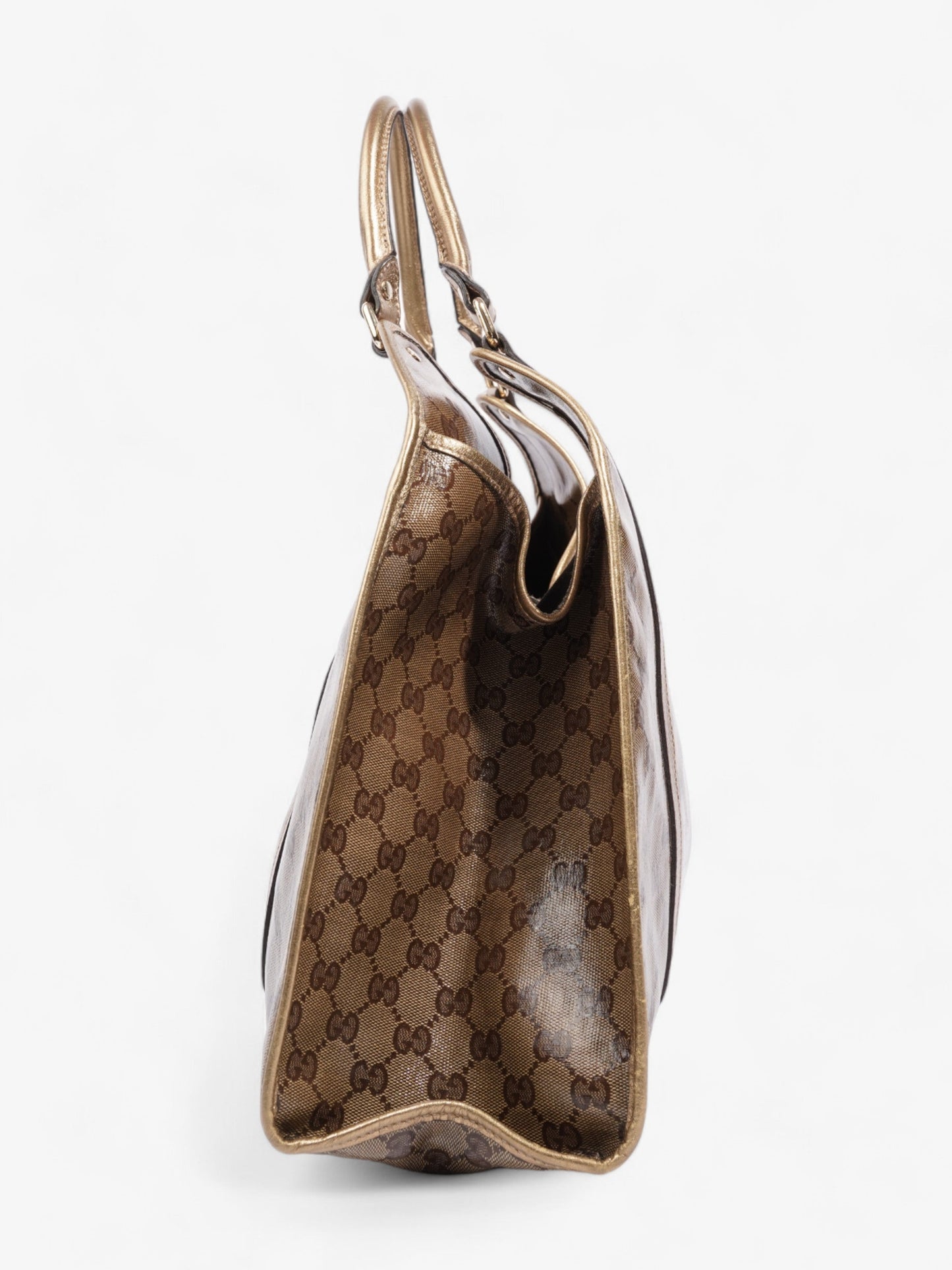 Gucci Crystal Jackie  Gold GG Supreme Patent Leather