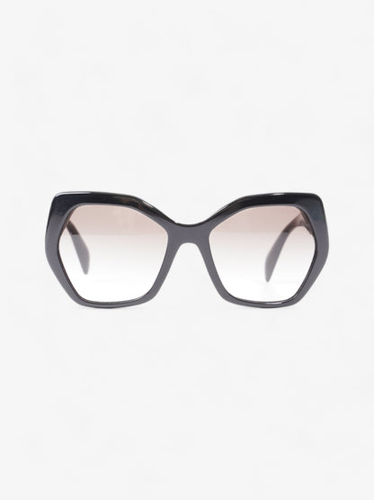 Prada Symbole Logo Irregular Sunglasses Black Acetate 135mm