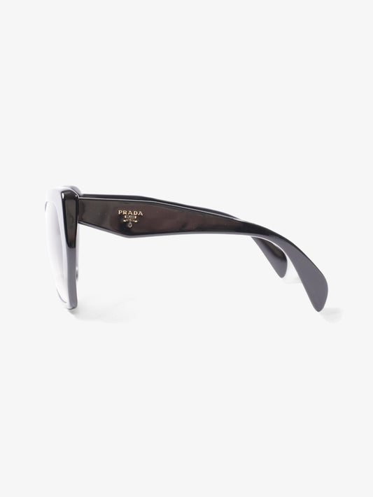 Prada Symbole Logo Irregular Sunglasses Black Acetate 135mm