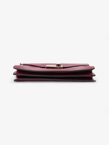 Prada Sound Two Way Bag Burgundy Saffiano Leather