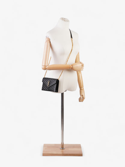 Saint Laurent Cassandra Black Matelasse Leather