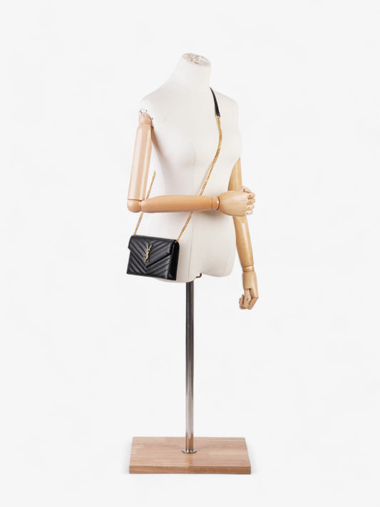 Saint Laurent Cassandra Black Matelasse Leather