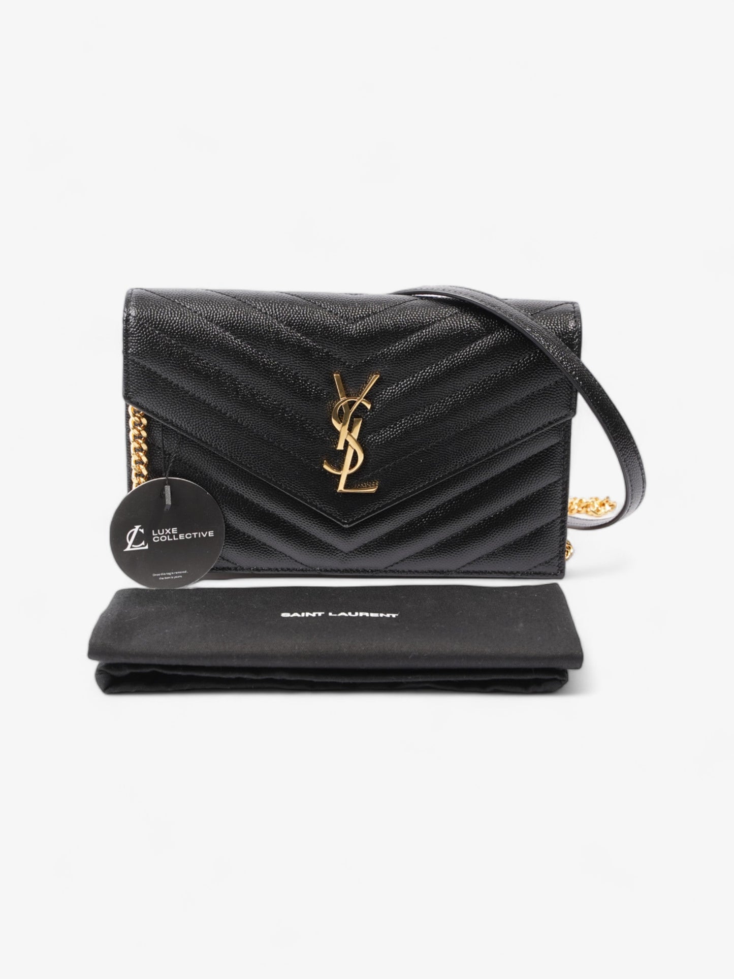 Saint Laurent Cassandra Black Matelasse Leather