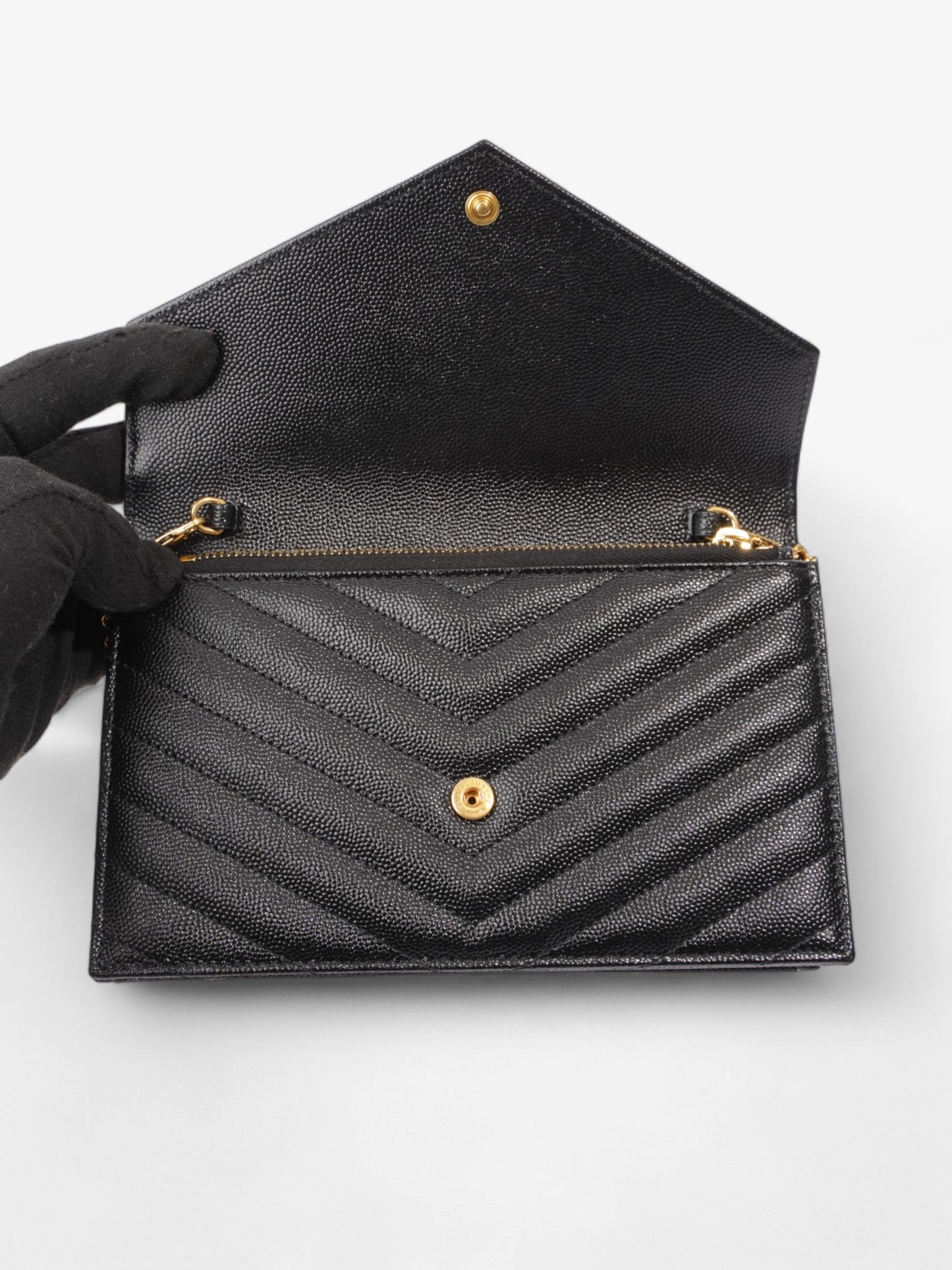 Saint Laurent Cassandra Black Matelasse Leather