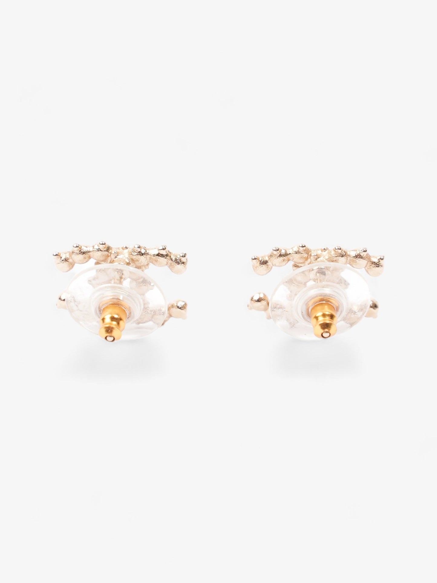 Chanel CC Pearl earrings Cream / Gold Base Metal