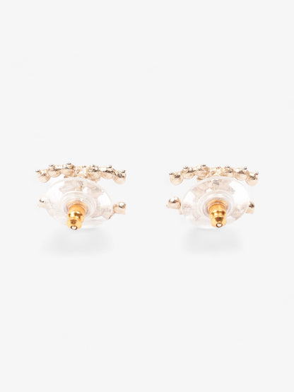 Chanel CC Pearl earrings Cream / Gold Base Metal
