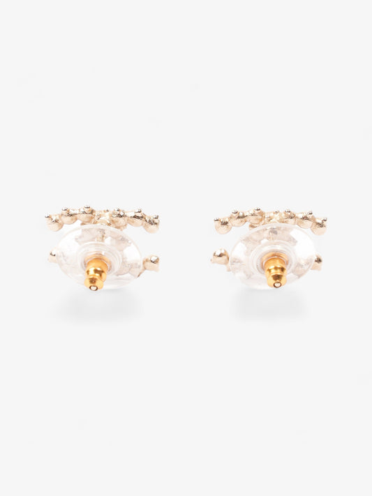 Chanel CC Pearl earrings Cream / Gold Base Metal