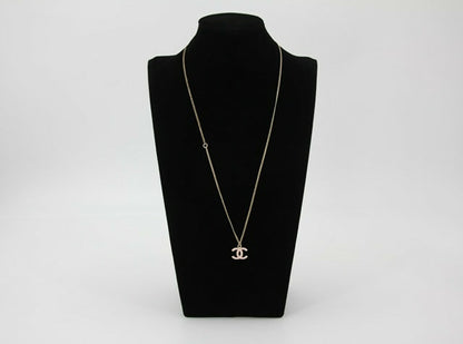 Chanel B11C Enamel Light Pink CC Adjustable Buckle Long Necklace