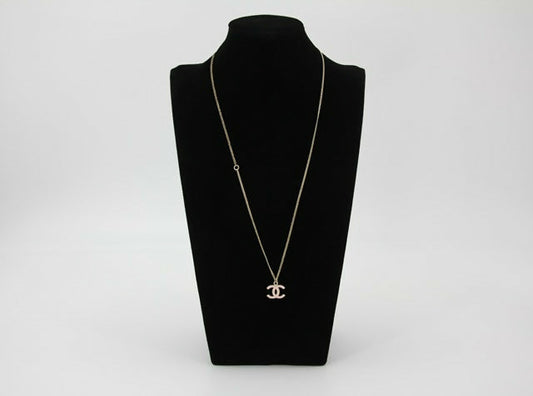 Chanel B11C Enamel Light Pink CC Adjustable Buckle Long Necklace
