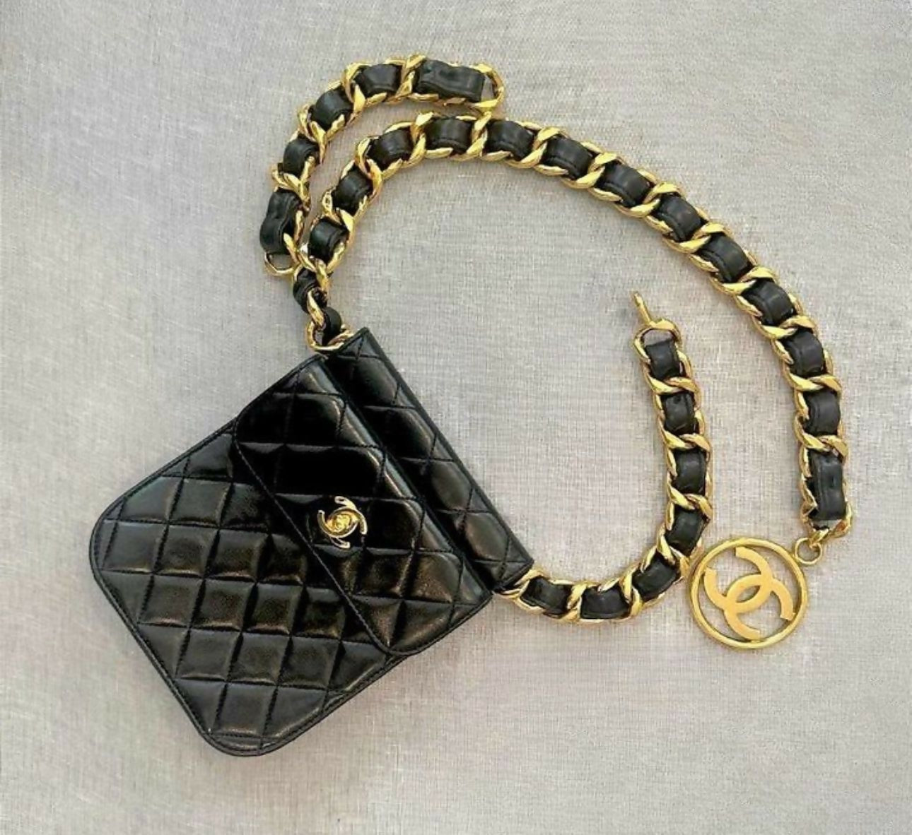 Chanel 1992 Vintage Runway Lambskin Belt Bag – Collector’s Rarity