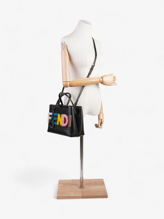 Fendi 2Jours Logo Bag Black / Multicoloured Leather Petite