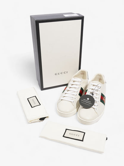 Gucci Ace Embroidered Bee Sneakers White / Green / Red Leather EU 38 UK 5