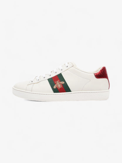 Gucci Ace Embroidered Bee Sneakers White / Green / Red Leather EU 38 UK 5