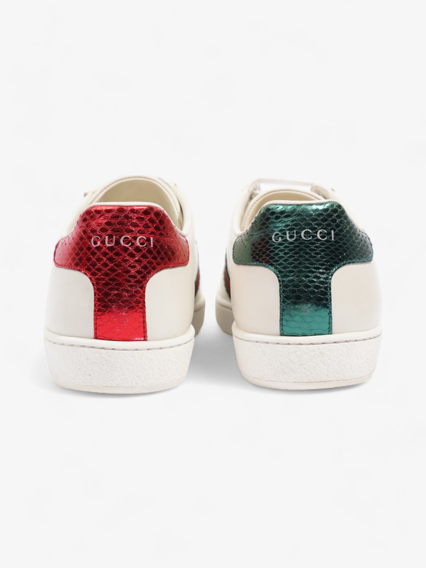 Gucci Ace Embroidered Bee Sneakers White / Green / Red Leather EU 38 UK 5