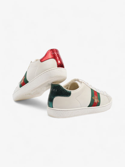 Gucci Ace Embroidered Bee Sneakers White / Green / Red Leather EU 38 UK 5