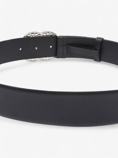 Chanel CC Crystal Belt Black / White Leather 70cm / 28"