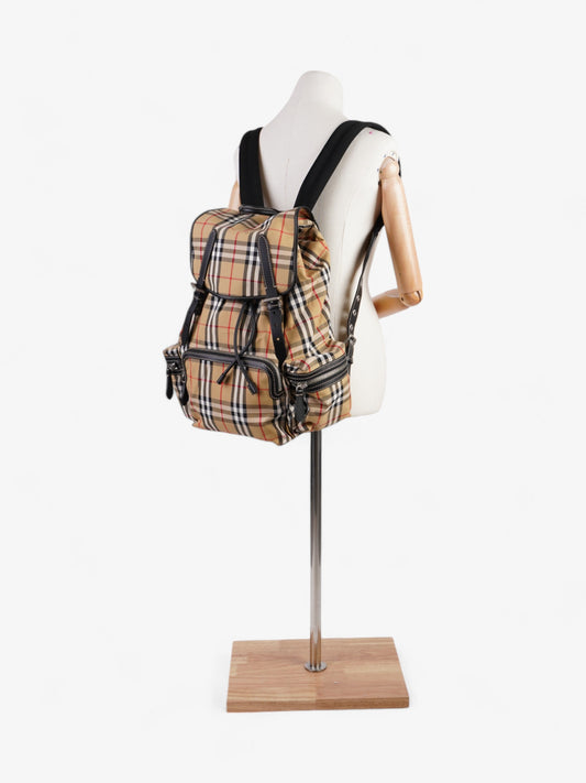 Burberry Check Backpack House Check Cotton Large
