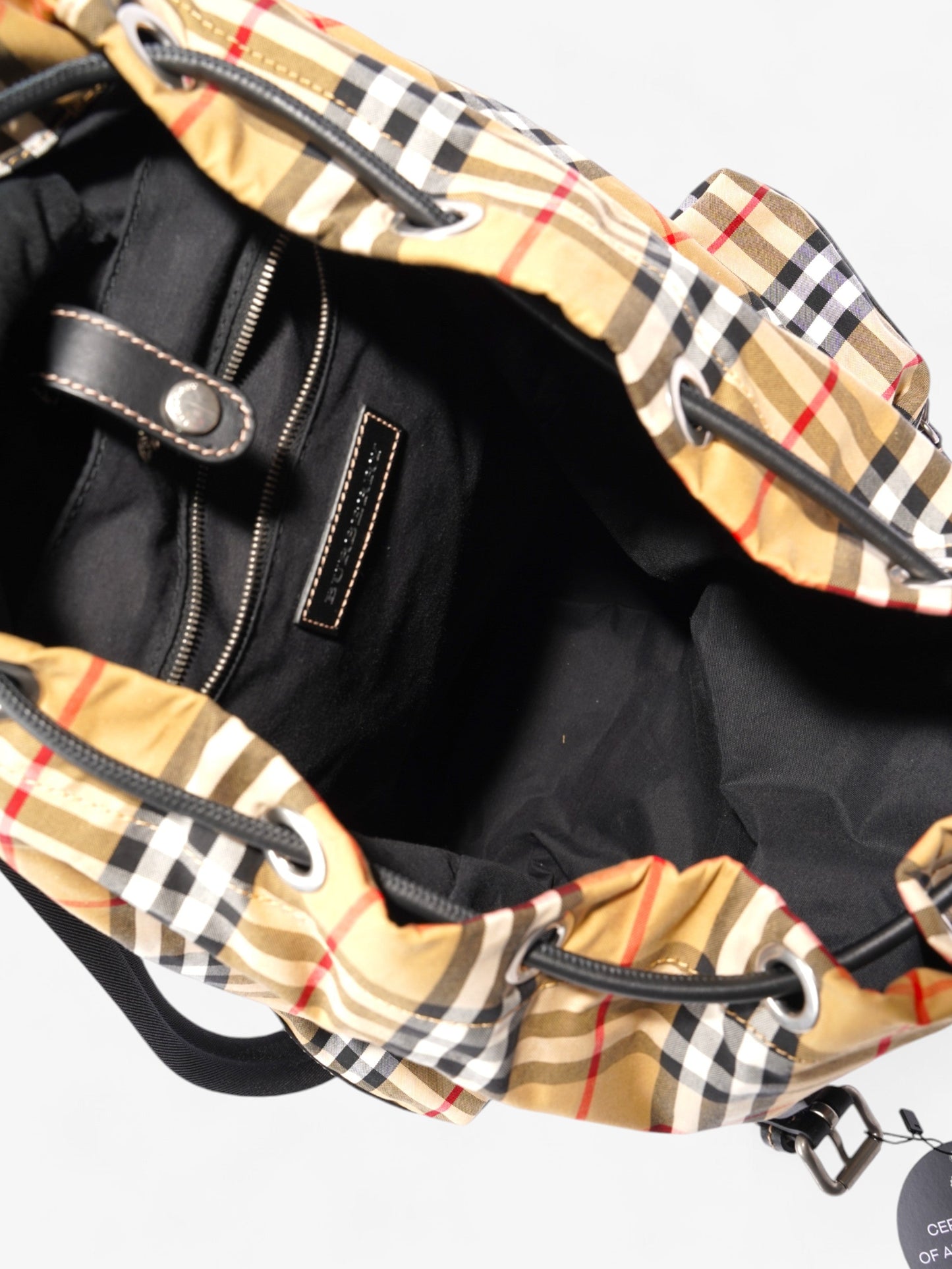 Burberry Check Backpack House Check Cotton Large