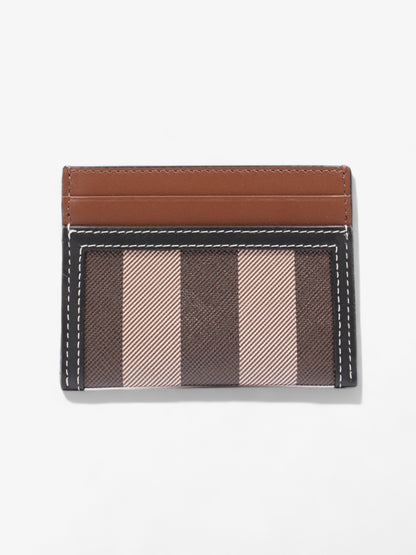 Burberry Sandon Card Case Dark Birch Brown Polyurethane