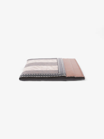 Burberry Sandon Card Case Dark Birch Brown Polyurethane