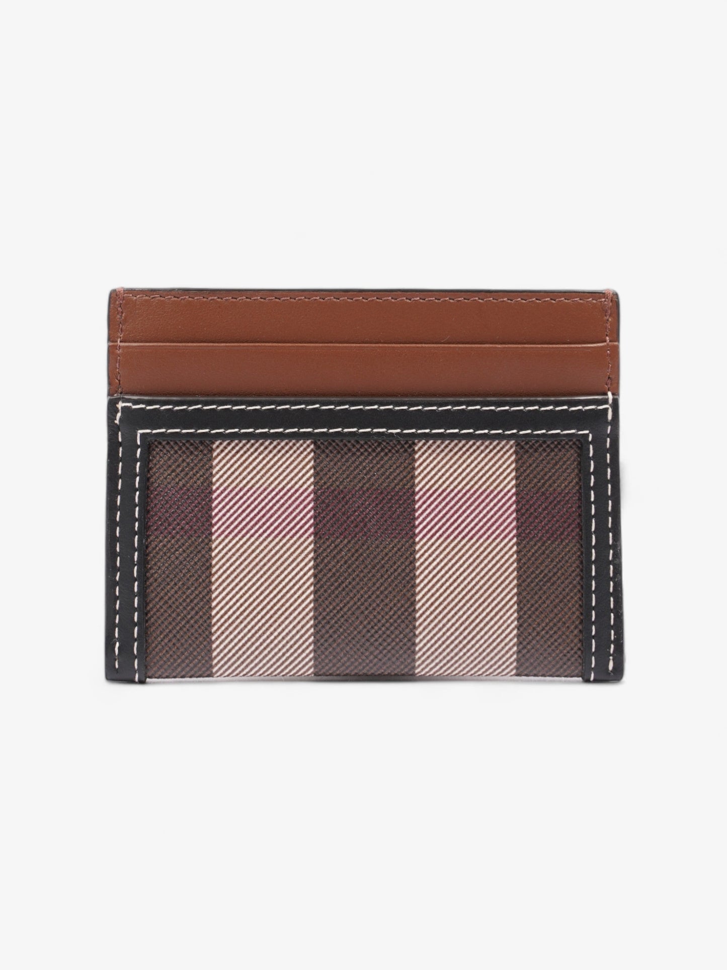 Burberry Sandon Card Case Dark Birch Brown Polyurethane