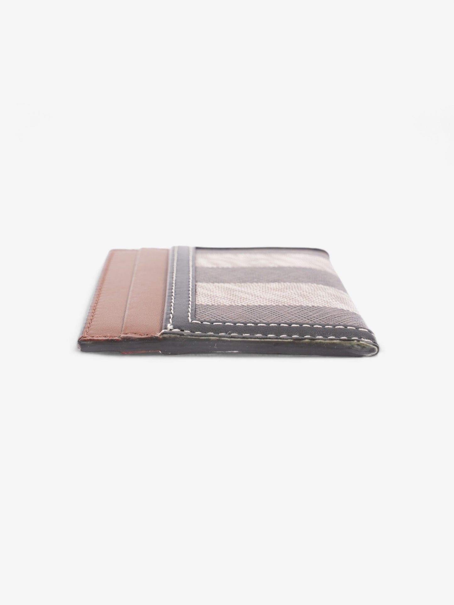 Burberry Sandon Card Case Dark Birch Brown Polyurethane