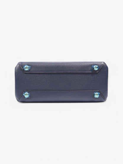 Burberry Banner Bag Ink Blue / House Check Calfskin Leather Small