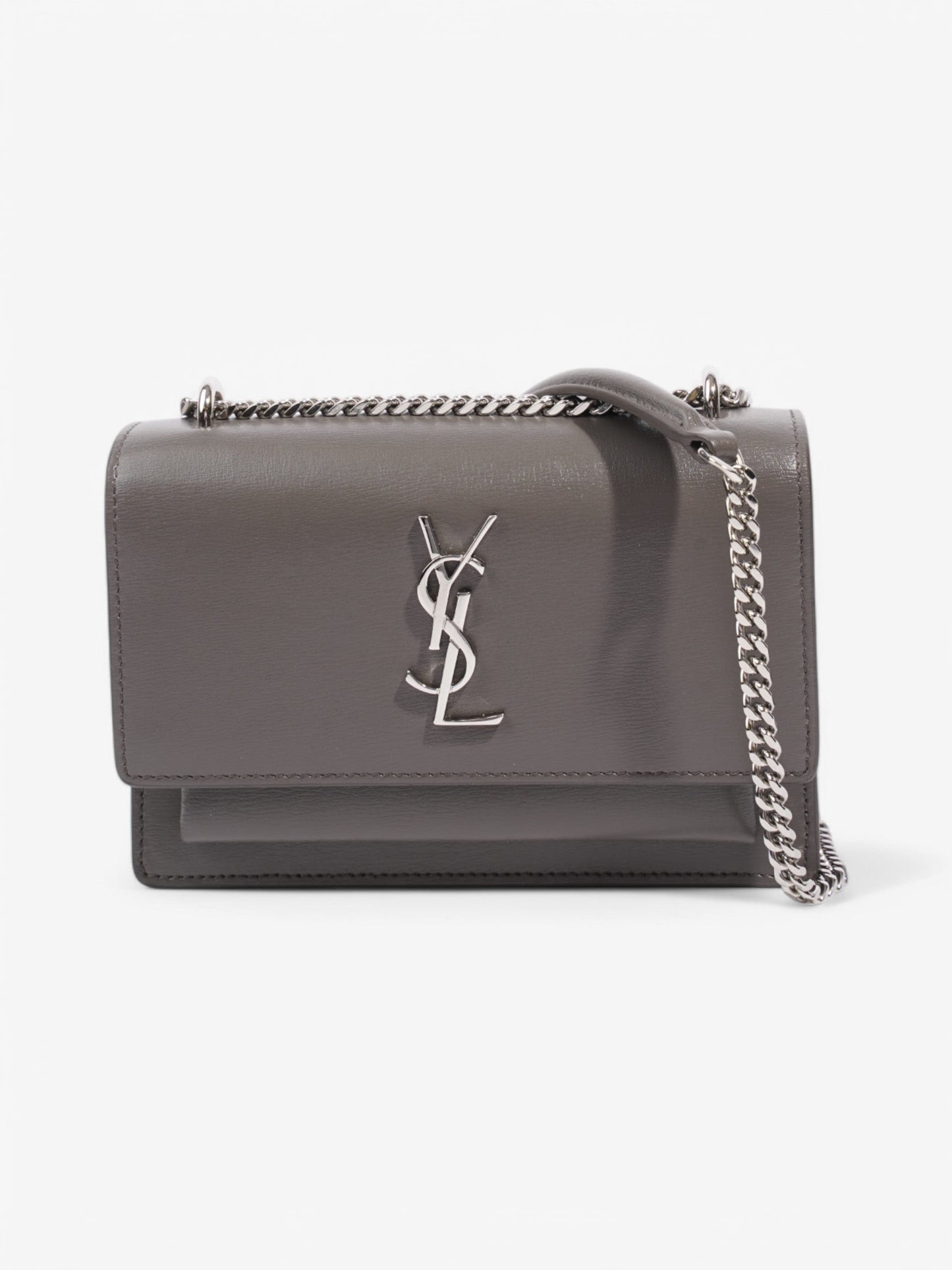 Saint Laurent Sunset Grey Leather Small