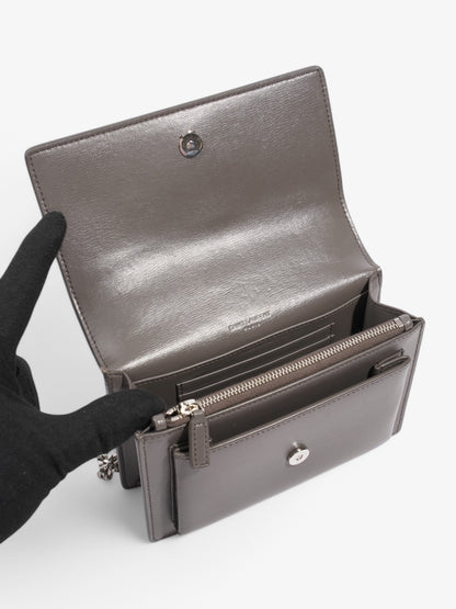 Saint Laurent Sunset Grey Leather Small