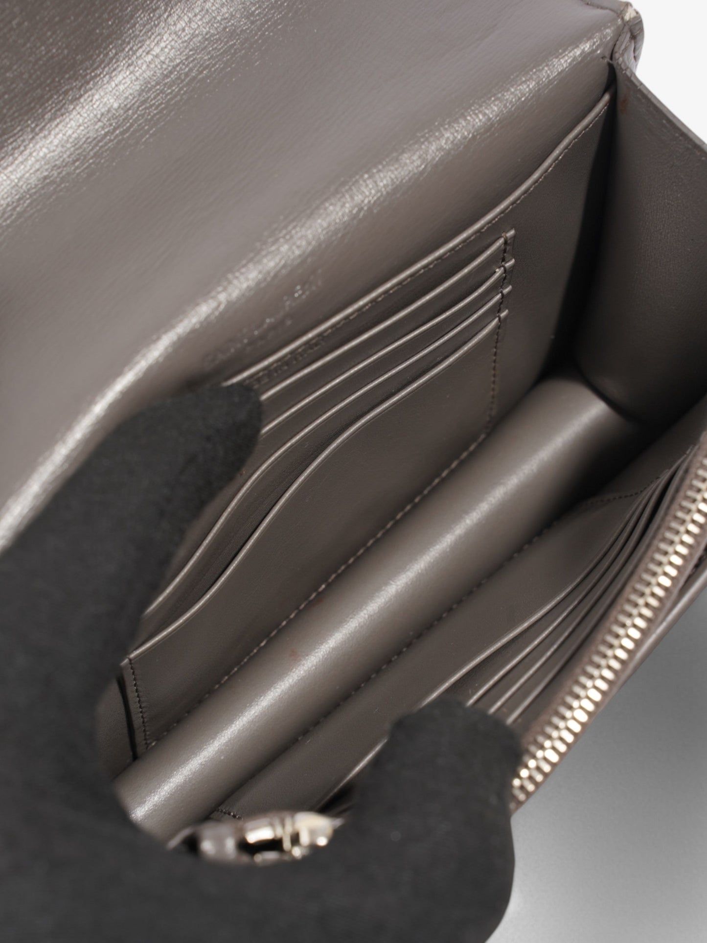 Saint Laurent Sunset Grey Leather Small