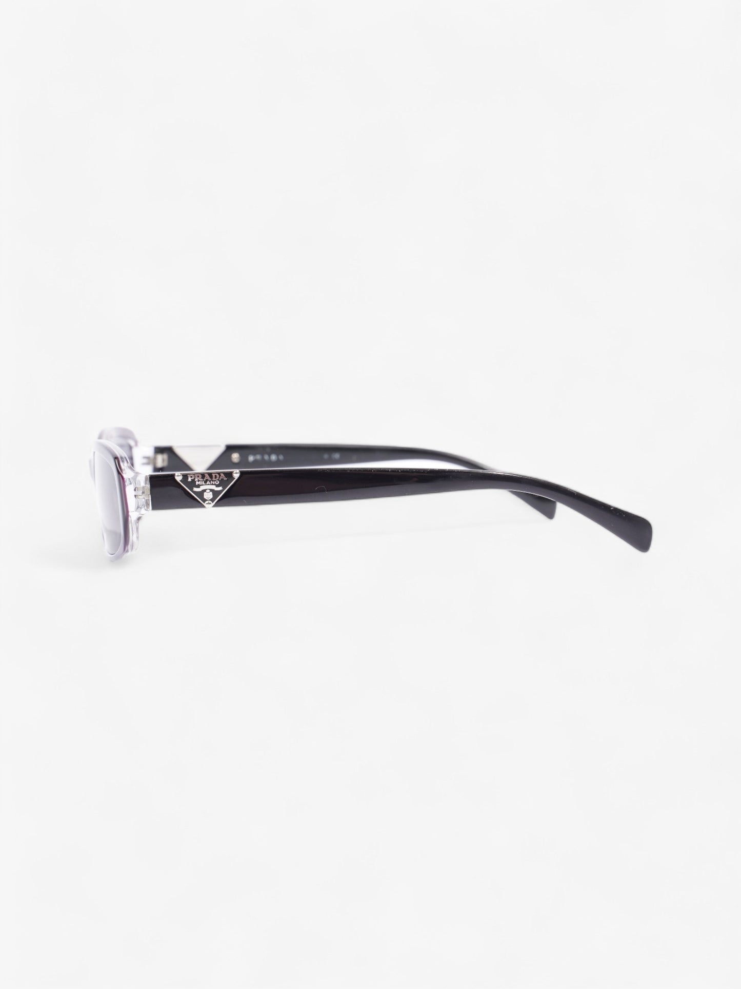 Prada Small Frame Sunglasses Black / Purple Acetate 135mm