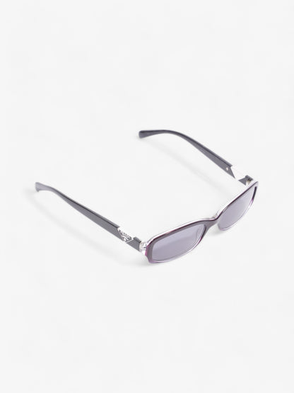Prada Small Frame Sunglasses Black / Purple Acetate 135mm