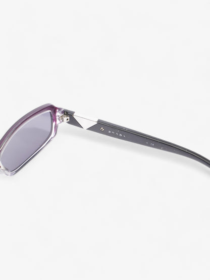 Prada Small Frame Sunglasses Black / Purple Acetate 135mm
