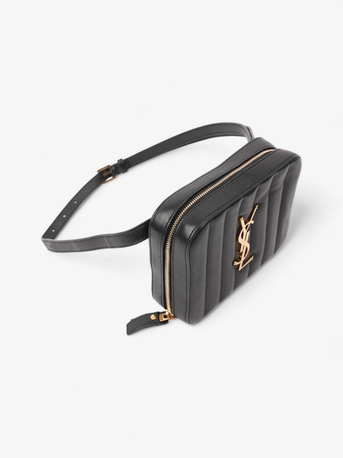 Saint Laurent Vicky Monogram Belt Bag Black Lambskin Leather