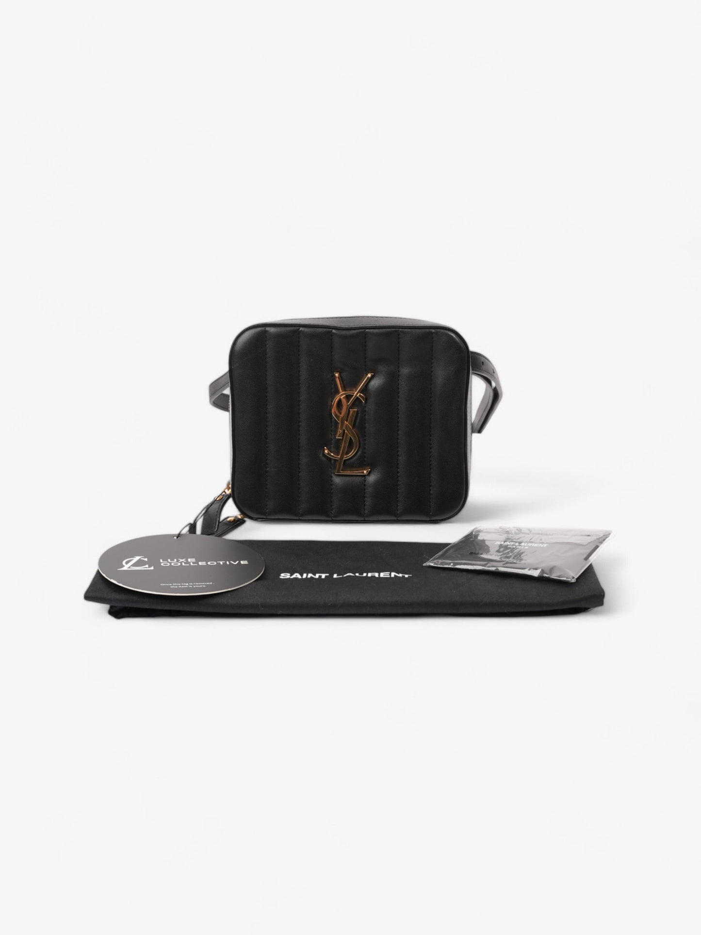 Saint Laurent Vicky Monogram Belt Bag Black Lambskin Leather