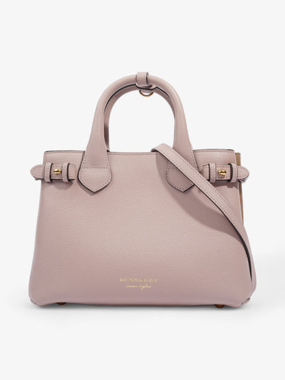 Burberry Banner Bag Pale Orchid / House Check Grained Leather Small