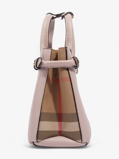 Burberry Banner Bag Pale Orchid / House Check Grained Leather Small