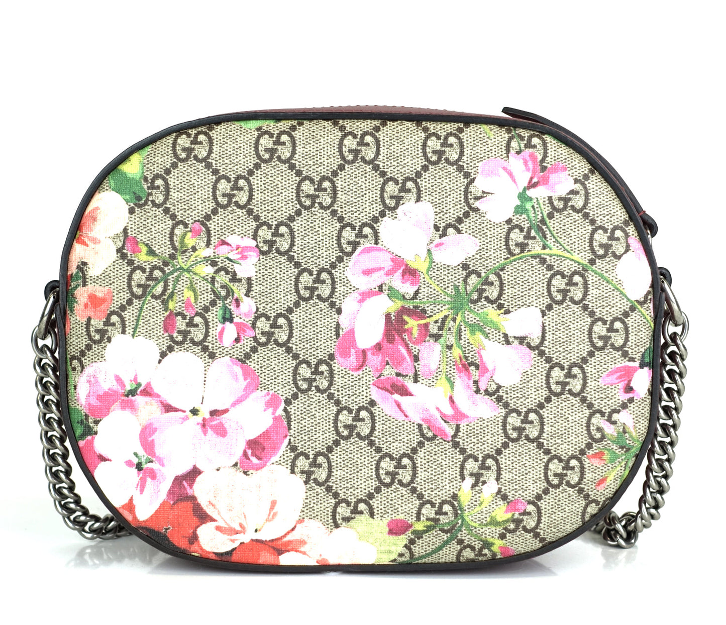 Gucci Blooms Monogram Coated Canvas Mini Crossbody Bag