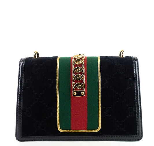 Gucci Sylvie Small Monogram Velvet Bag
