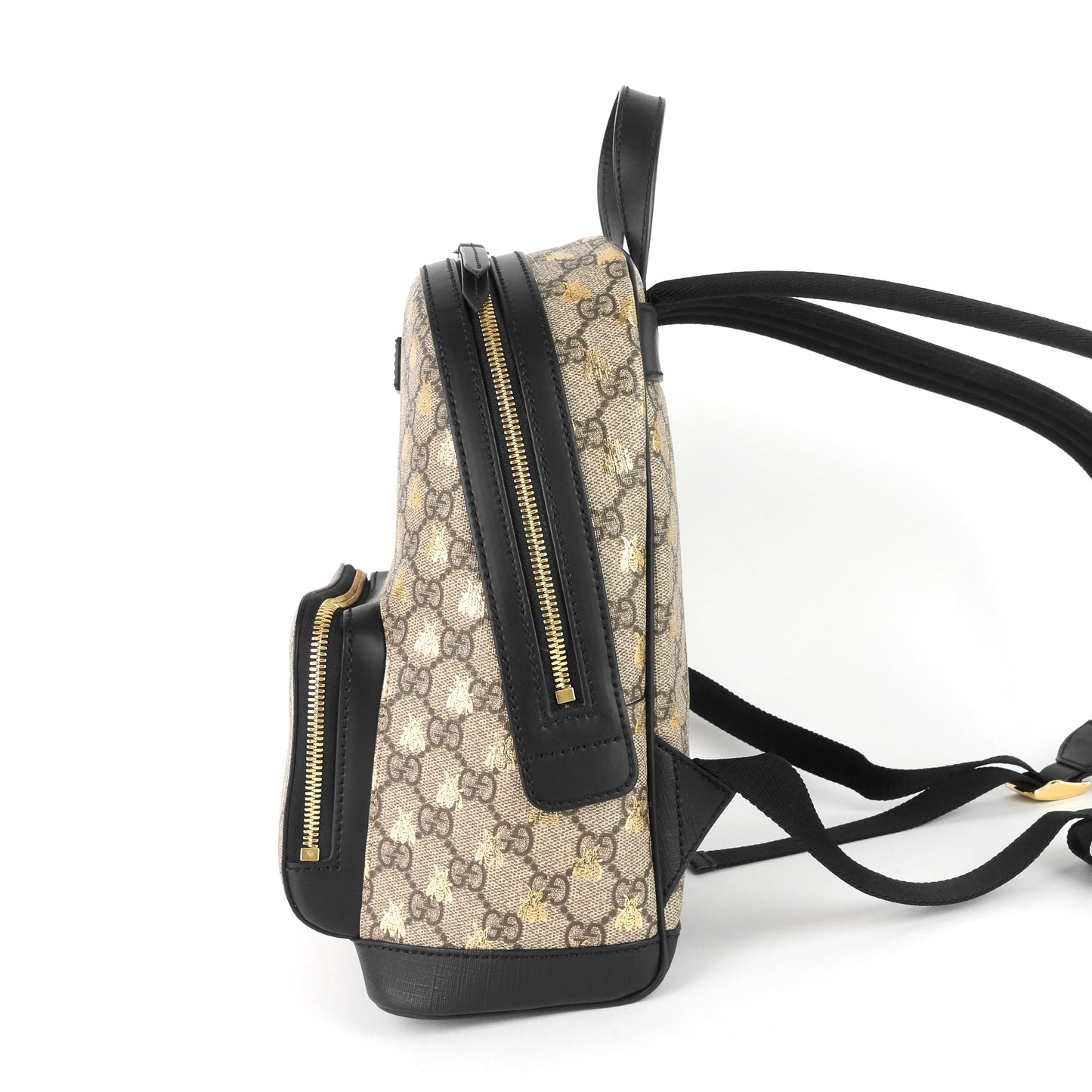 Gucci Bees Small GG Supreme Canvas Backpack