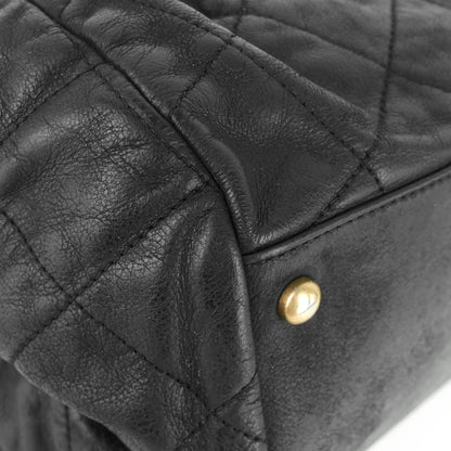 Chanel Chic Quilted Iridescent Calfskin Leather Bowling Bag